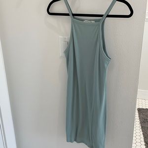 Ribbed Light Blue Dress